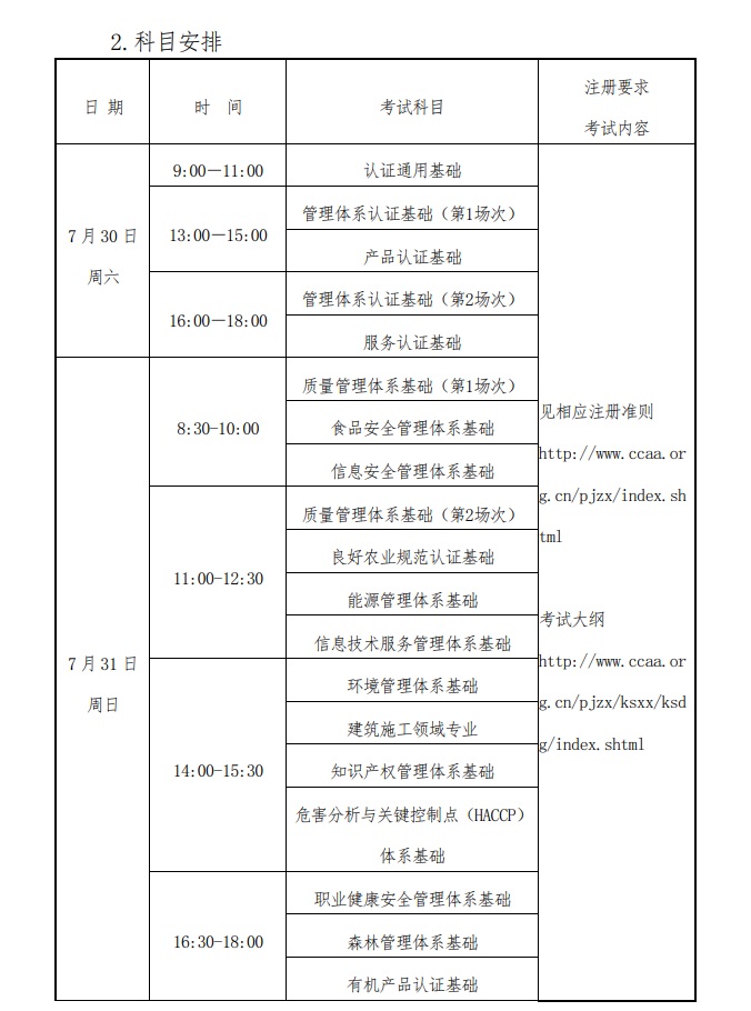 CCAA關于恢復2022年第1期認證人員注冊全國統一考試及相關安排的通知(圖1)